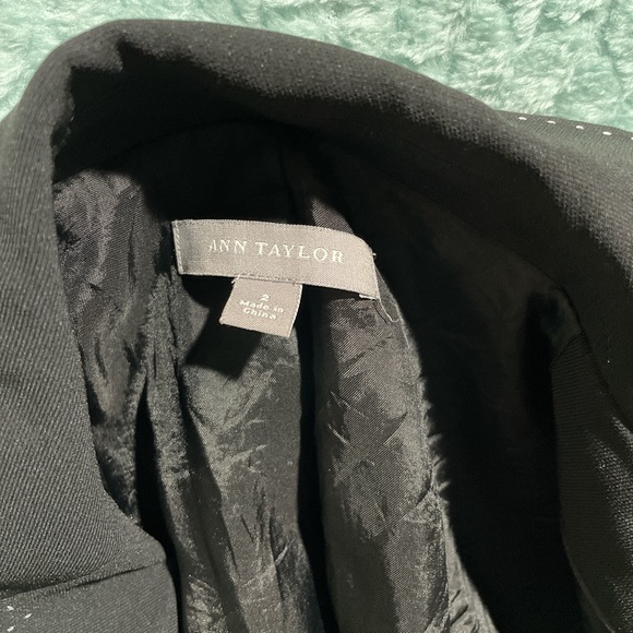 Ann Taylor black blazer with subtle white stitching. Very classy and versatile. - Picture 6 of 6